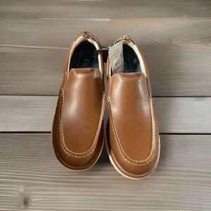 George Men's Size 9.5 Brown Lightweight Slip On Loafer Shoes